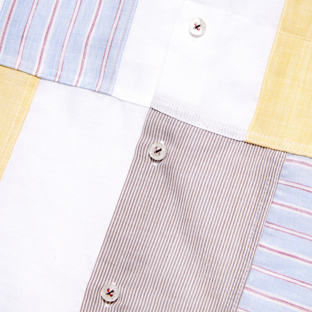Patchwork Harmony Button Up Shirt Button Down Shirts Eight-X