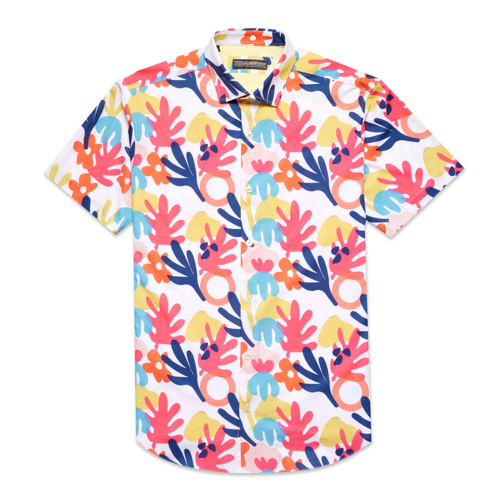 Friendly Palms Short Sleeve Button Up Shirt Short Sleeve Shirts Eight-X MULTI S