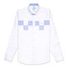 Minos Button Up Shirt - White/Blue Button Down Shirts Eight-X WHITE S