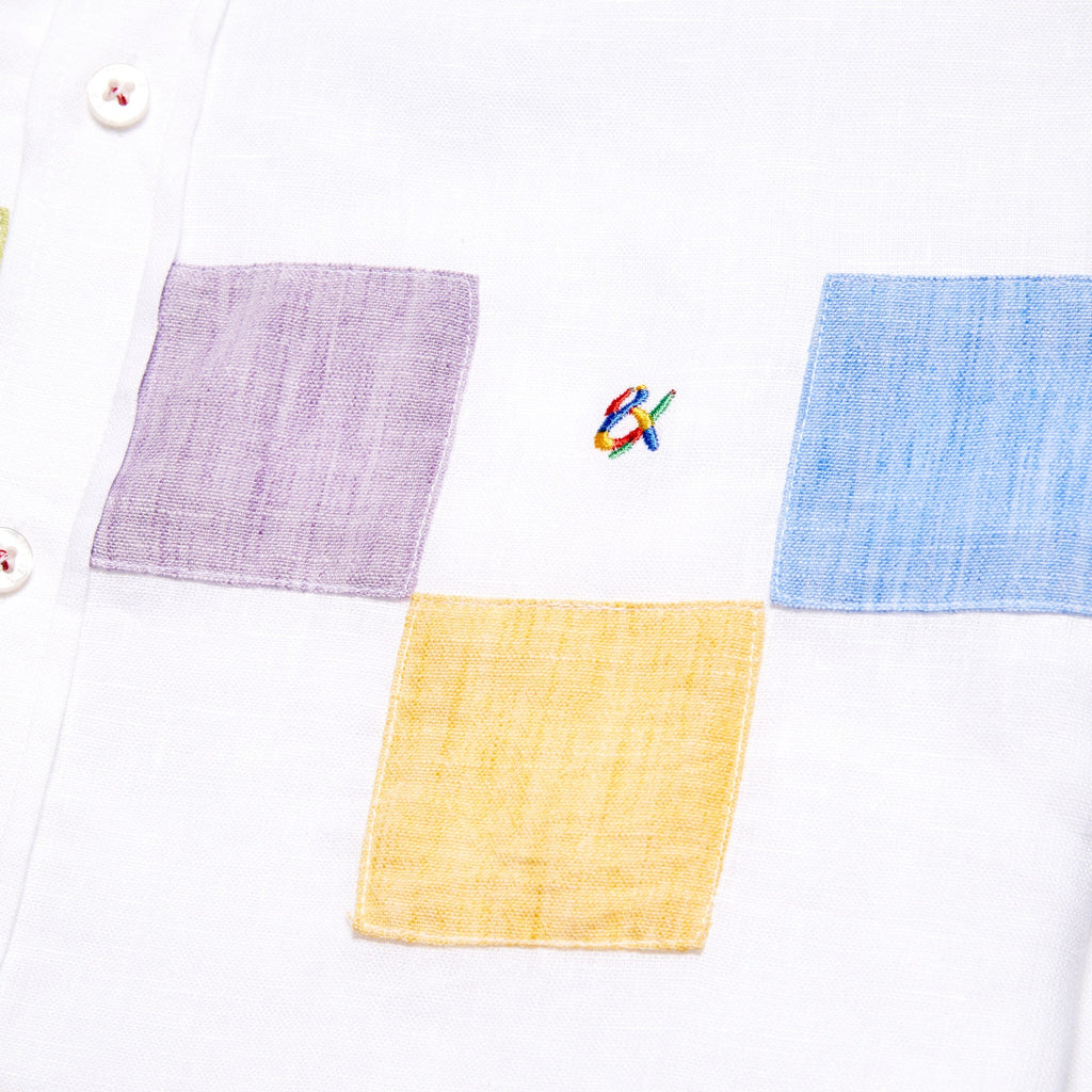 Minos Button Up Shirt - White/Multicolor Button Down Shirts Eight-X