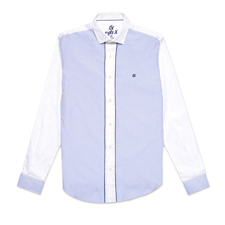 The Executive Stripe Button Up Shirt Button Down Shirts Eight-X WHITE S