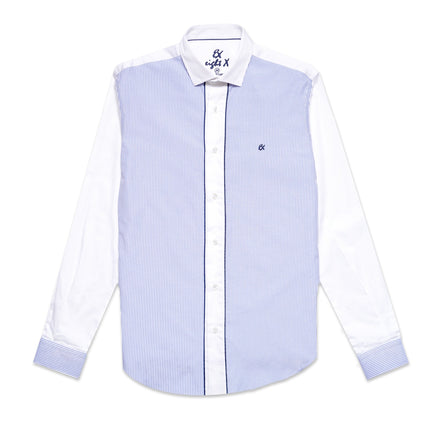 The Executive Stripe Button Up Shirt Button Down Shirts Eight-X WHITE S