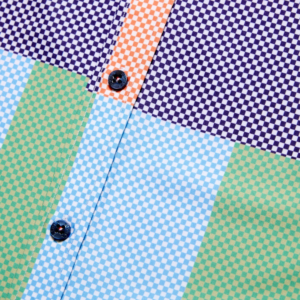 Checkered Overlay Button Up Shirt Button Down Shirts Eight-X