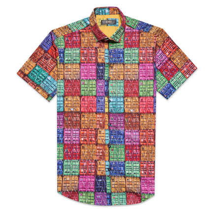 Shipment Short Sleeve Button Up Shirt Short Sleeve Shirts Eight-X MULTI S