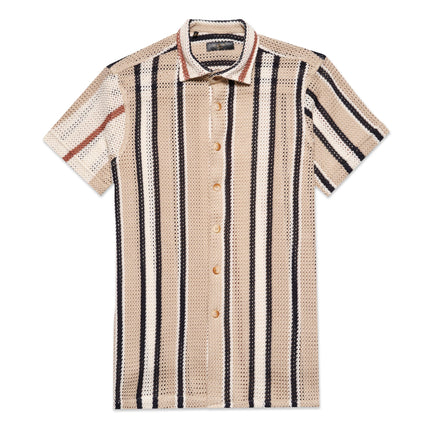 Sahara Short Sleeve Button Up Shirt Short Sleeve Shirts Eight-X BEIGE S