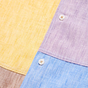 Color Panel Short Sleeve Button Up Shirt Short Sleeve Shirts Eight-X