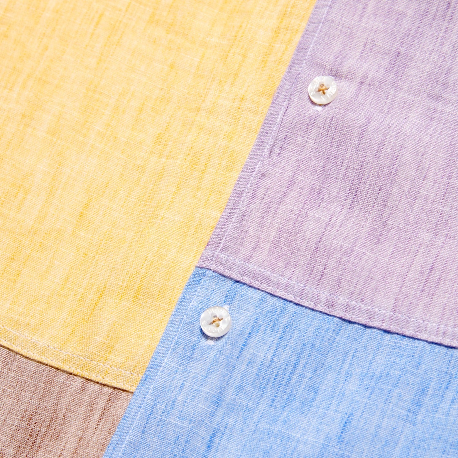 Color Panel Short Sleeve Button Up Shirt Short Sleeve Shirts Eight-X