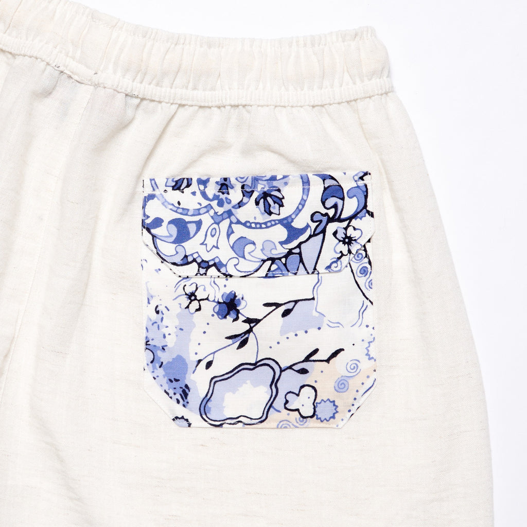 Azure Tapestry Short Sleeve Shirt + Shorts Matching Set Sets Eight-X