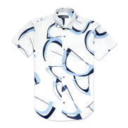 Sleek and Sharp Short Sleeve Shirt + Shorts Matching Set Sets Eight-X WHITE S