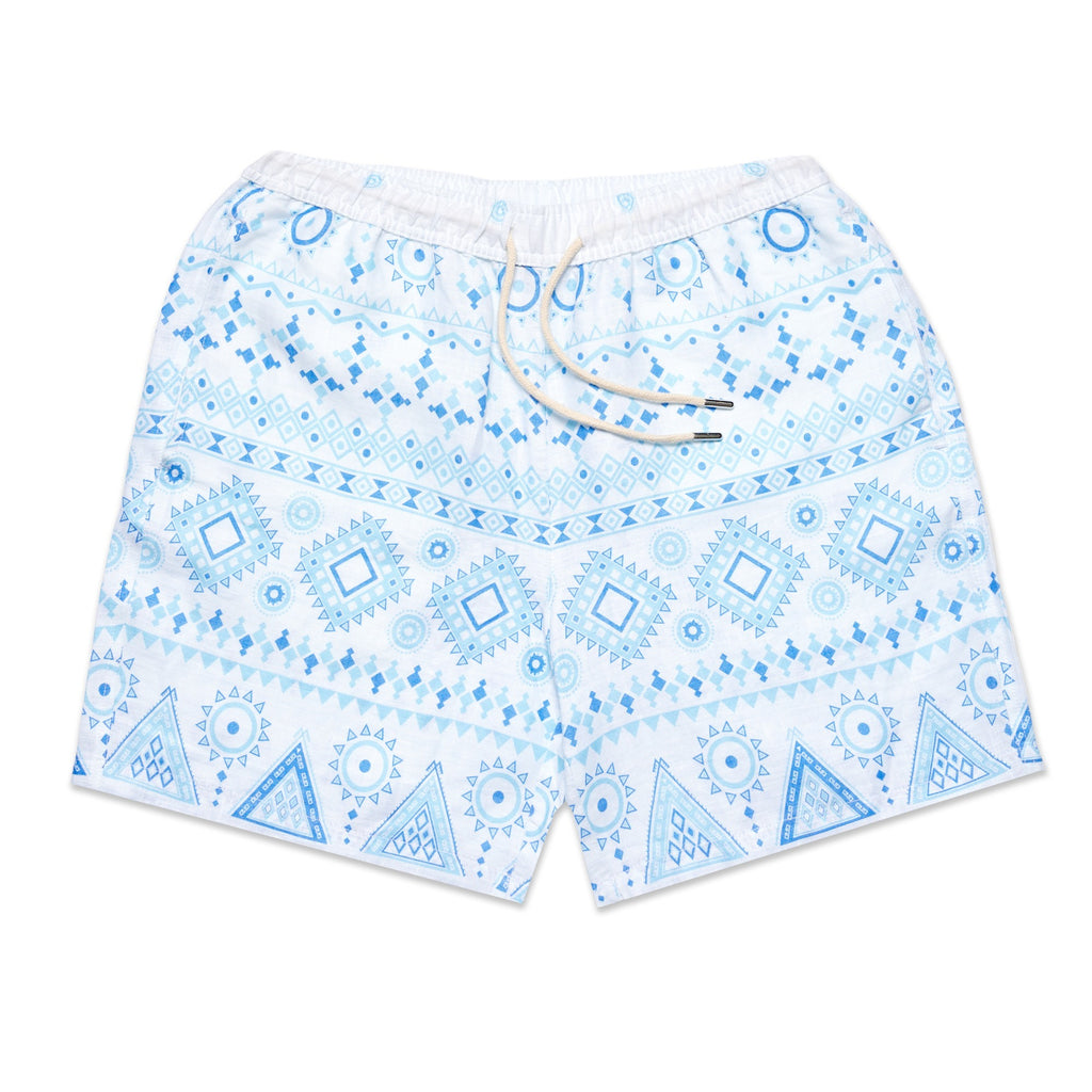 Blue Heat Short Sleeve Shirt + Shorts Matching Set Sets Eight-X WHITE S