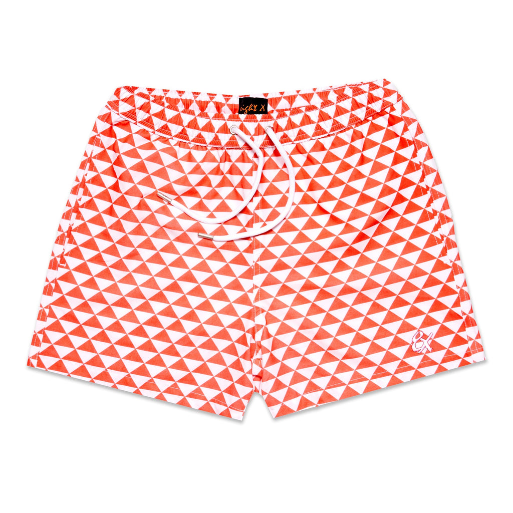Triangle Breeze Swim Trunks Swim Wear Eight-X RED S