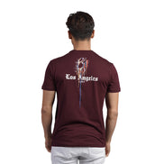 Contents Under Pressure Graphic T-Shirt - Burgundy T-Shirts Eight-X