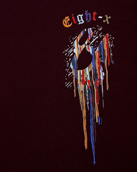 Contents Under Pressure Graphic T-Shirt - Burgundy T-Shirts Eight-X