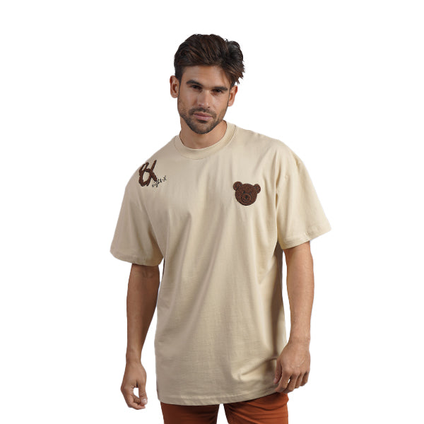 Shoulder The Load Graphic T-Shirt - Beige T-Shirts Eight-X BEIGE S