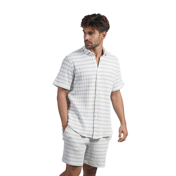 Pacific Coast Short Sleeve Shirt + Shorts Matching Set Sets Eight-X