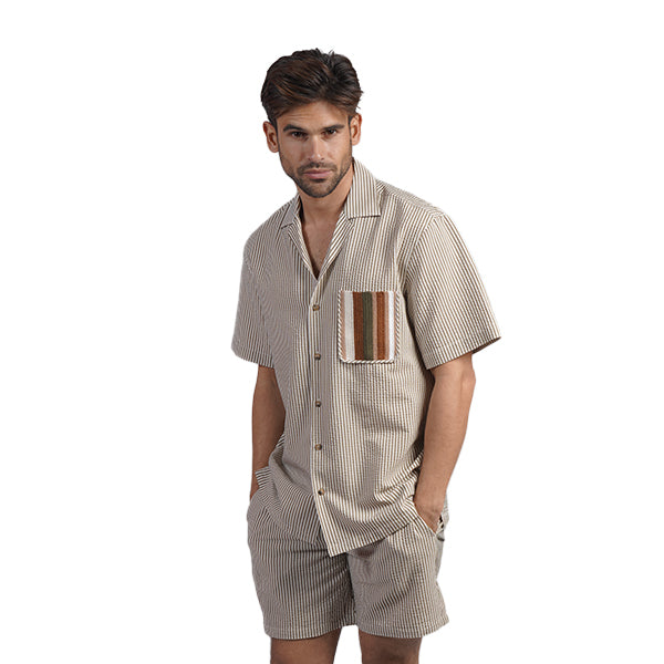 Keep You In My Pocket Short Sleeve Shirt + Shorts Matching Set Sets Eight-X
