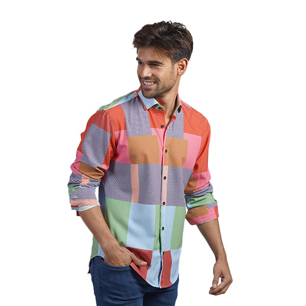 Checkered Overlay Button Up Shirt Button Down Shirts Eight-X