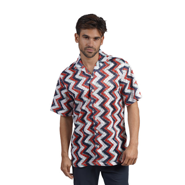 All Directions Short Sleeve Button Up Shirt Short Sleeve Shirts Eight-X