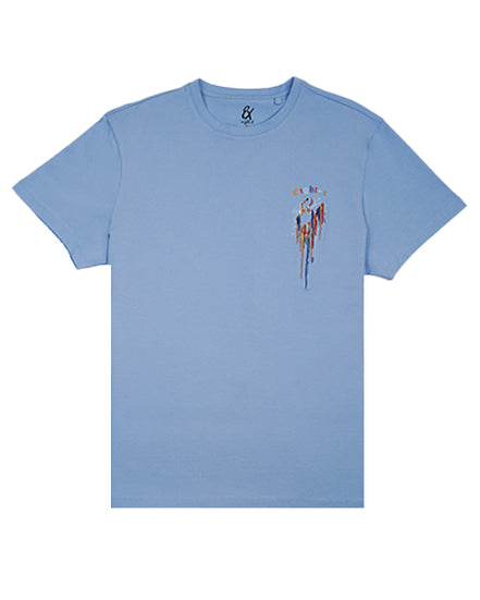 Contents Under Pressure Graphic T-Shirt - Light Blue T-Shirts Eight-X