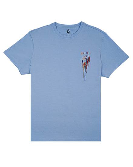 Contents Under Pressure Graphic T-Shirt - Light Blue T-Shirts Eight-X