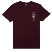 Contents Under Pressure Graphic T-Shirt - Burgundy T-Shirts Eight-X