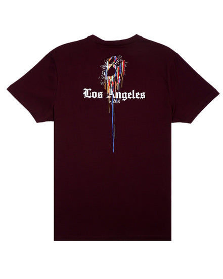 Contents Under Pressure Graphic T-Shirt - Burgundy T-Shirts Eight-X