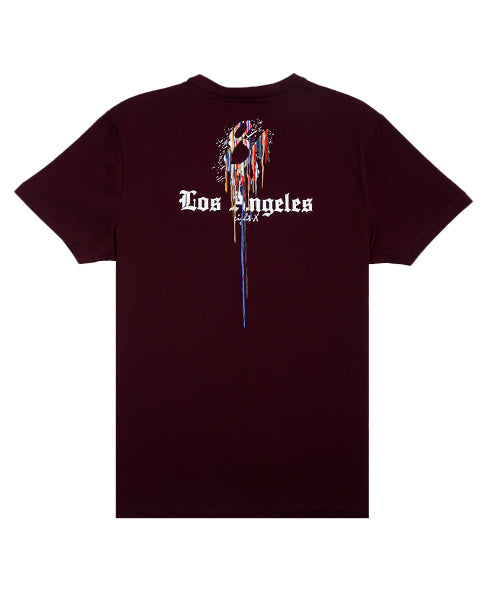 Contents Under Pressure Graphic T-Shirt - Burgundy T-Shirts Eight-X
