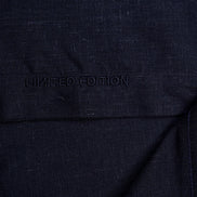 100% Linen Button Long Sleeve Button Down Shirt - Navy Eight-X