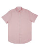 100% Linen Button Short Sleeve Button Down Shirt - Pink Eight-X