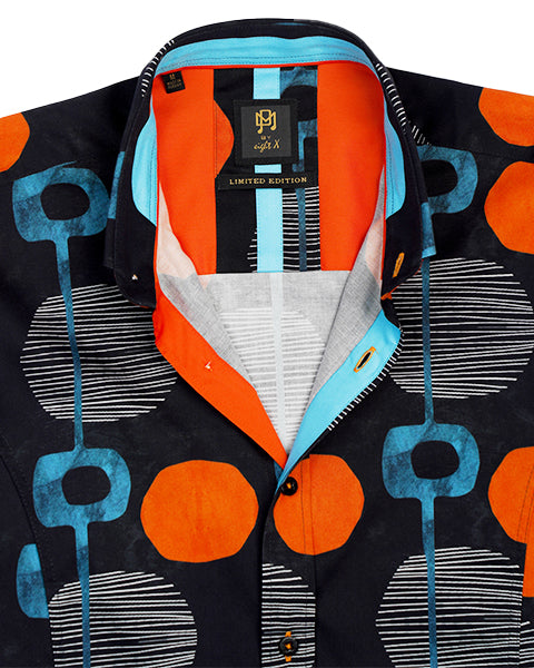 Abstract Century PM Edition Button Down Shirt Short Sleeve Shirts Eight-X