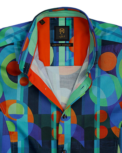 Cosmic Funk PM Edition Button Down Shirt Short Sleeve Shirts Eight-X
