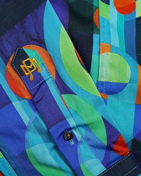 Cosmic Funk PM Edition Button Down Shirt Short Sleeve Shirts Eight-X
