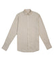 100% Linen Button Long Sleeve Button Down Shirt - Beige Eight-X