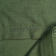 100% Linen Button Short Sleeve Button Down Shirt - Green Eight-X