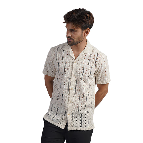 Solano Button Up Short Sleeve Short Sleeve Shirts Eight-X BEIGE S