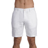 100% Linen Slim Fit Shorts - White Linen Eight-X WHITE 29