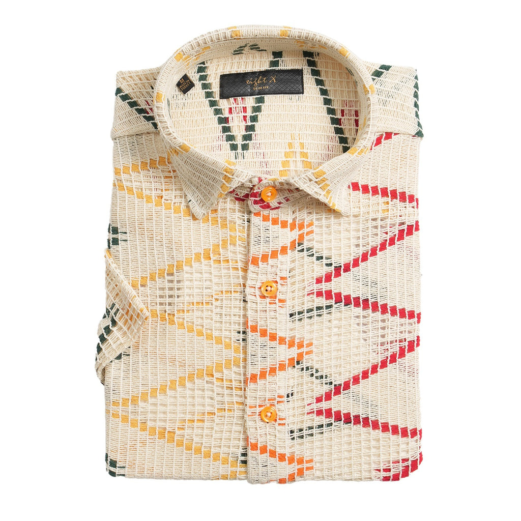 Stitch Glitch Button Down Shirt Button Down Shirts Eight-X