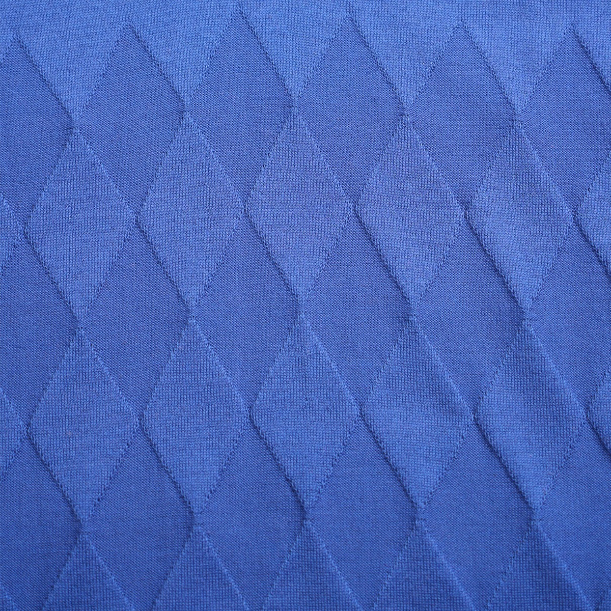 Argyle Knit Polo - Royal Blue Polos Eight-X
