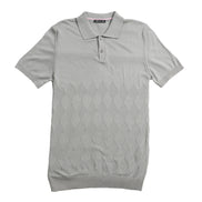 Argyle Knit Polo - Grey Polos Eight-X