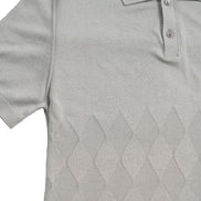 Argyle Knit Polo - Grey Polos Eight-X