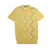 Zig Zag Knit Polo - Yellow Polos Eight-X