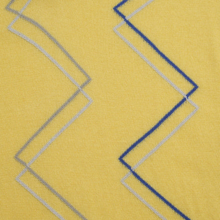 Zig Zag Knit Polo - Yellow Polos Eight-X