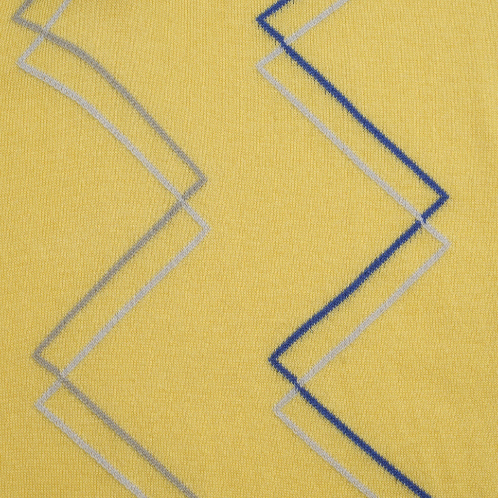 Zig Zag Knit Polo - Yellow Polos Eight-X