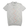 Zig Zag Knit Polo - Grey Polos Eight-X