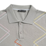 Zig Zag Knit Polo - Grey Polos Eight-X