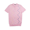 Zig Zag Knit Polo - Pink Polos Eight-X