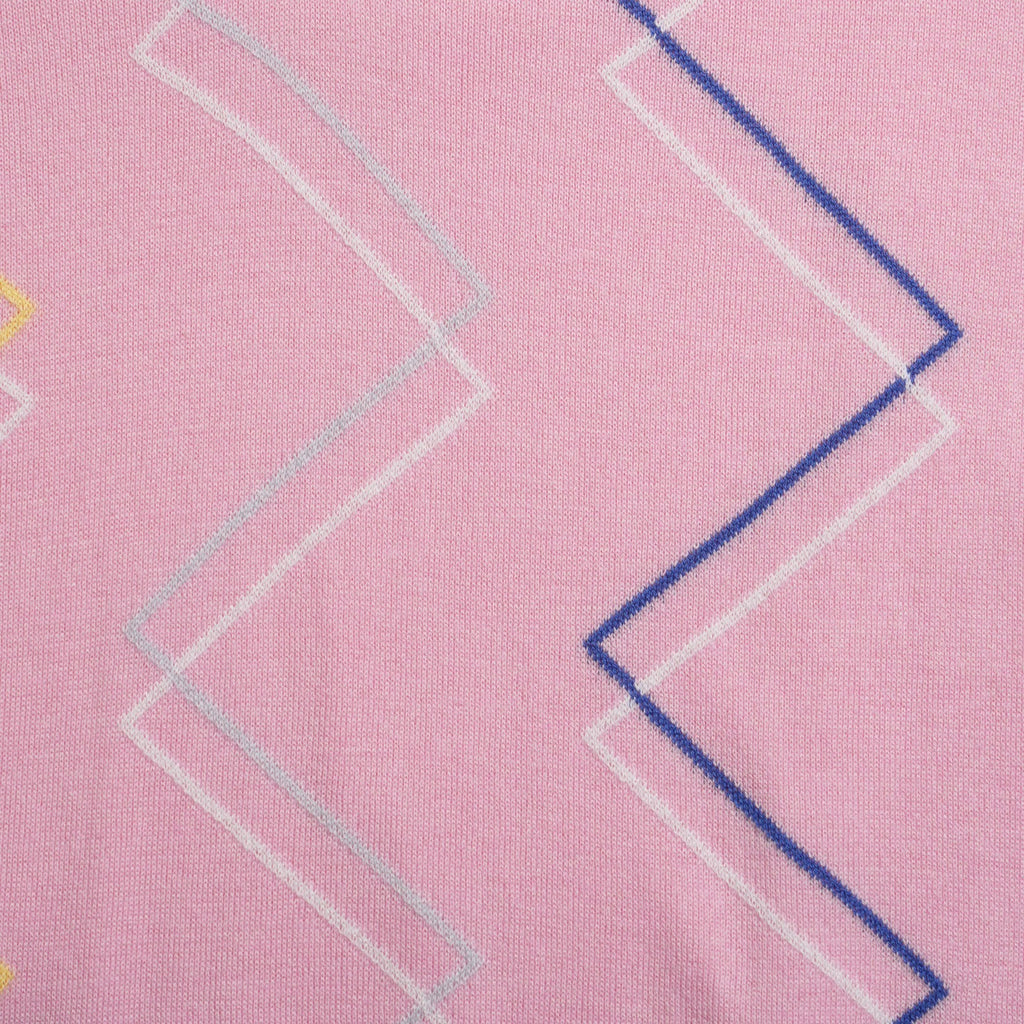 Zig Zag Knit Polo - Pink Polos Eight-X