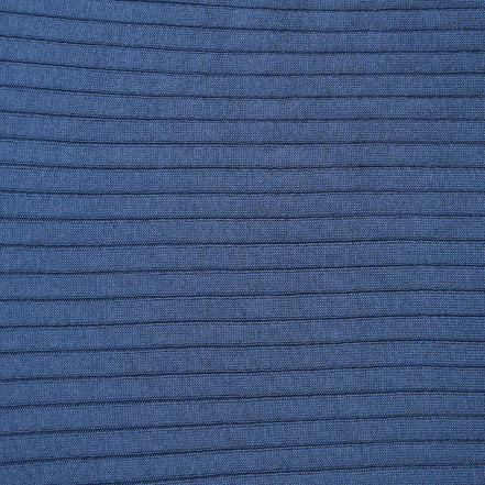 Ribbed Knit Polo - Blue Polos Eight-X