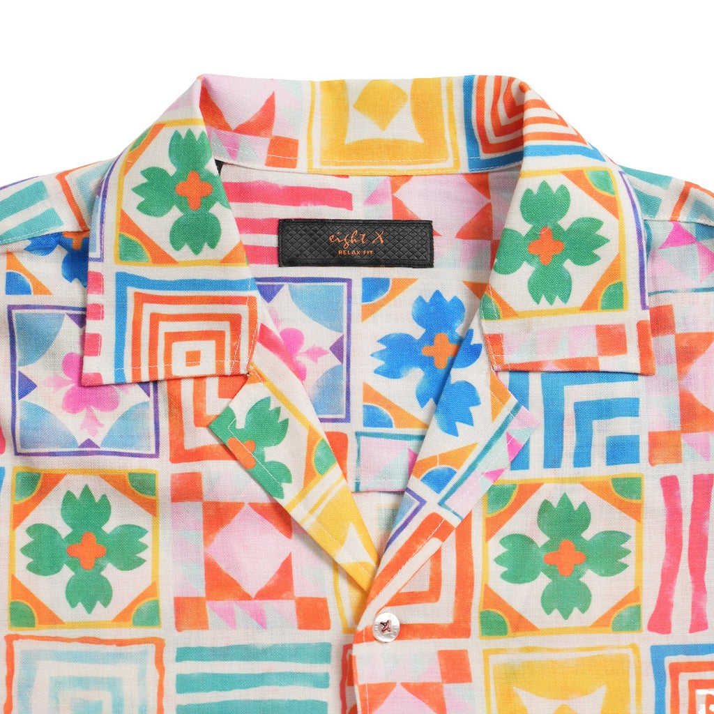 Tesserae Button Up Short Sleeve Short Sleeve Shirts Eight-X