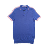 Knit Polo W/ Shoulder Design - Royal Blue Polos Eight-X